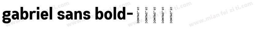 gabriel sans bold字体转换